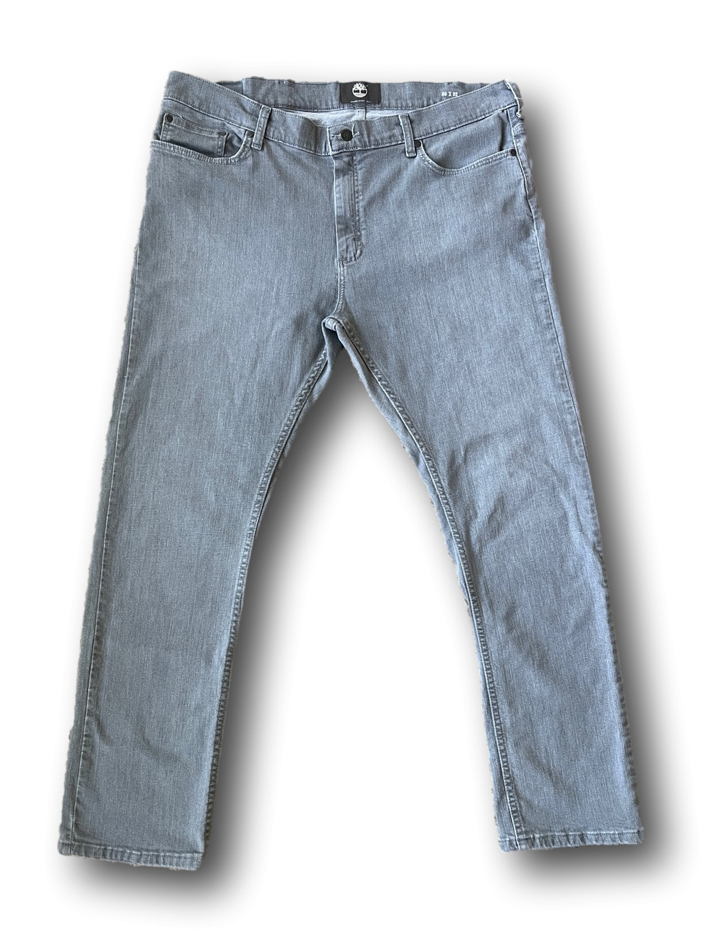 Timberland Men's Light Gray Slim Straight Jeans 38x32